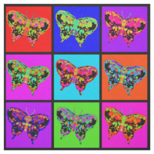 holiES - Psychedelische Schmetterlinge Mosaik Stoff