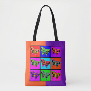 holiES - Psychedelische Schmetterlinge Mosaik Tasche