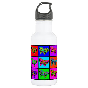 holiES - Psychedelische Schmetterlinge Mosaik Trinkflasche