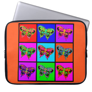 holiES - psychedelisches Schmetterlings-Mosaik Laptopschutzhülle