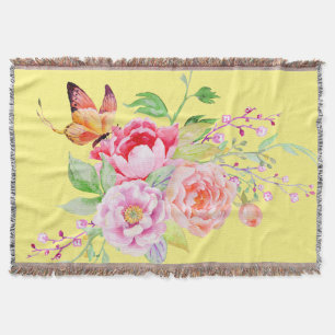 holiES - Wasserfarbene Frühlingsblumen Bouquet 2 Decke