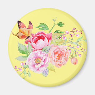 holiES - Wasserfarbene Frühlingsblumen Bouquet 2 Magnet