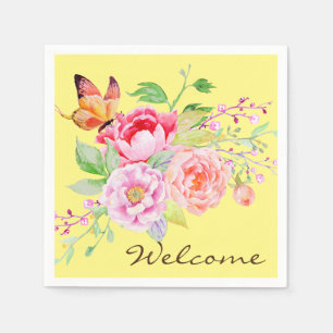 holiES - Wasserfarbene Frühlingsblumen Bouquet 2 Serviette