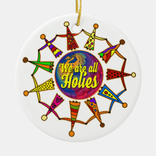 holiES - WIR SIND ALLE FERIEN + Ihr Backgr. Keramik Ornament