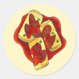 Holishkes Gestütetes Cabbage Roll jüdisches Kochen Runder Aufkleber