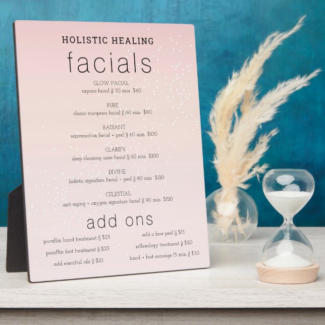 Holistic Healing Wellness-Center Services Easel Fotoplatte (Seite)