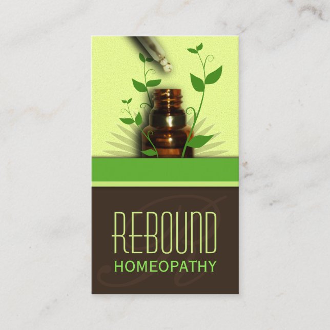 Holistic Natural Therapy Homeopathy Cartes de visi (Devant)
