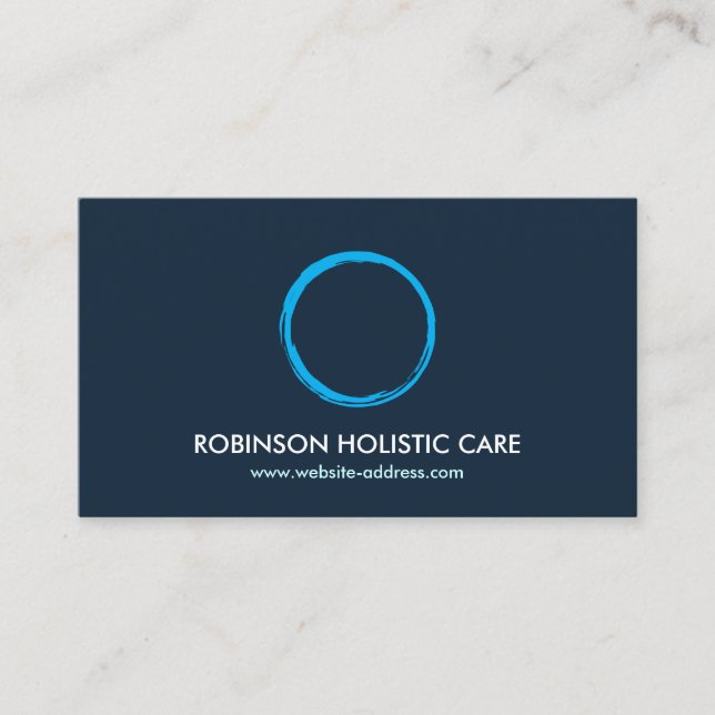 Holistisch, Naturopath, Heiler, Zen-Logo II Visitenkarte (Vorderseite)