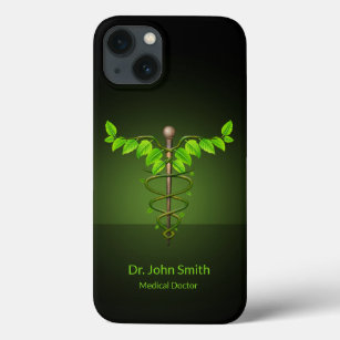 Holistische Alternative Medical Caduceus Green Blä Case-Mate iPhone Hülle