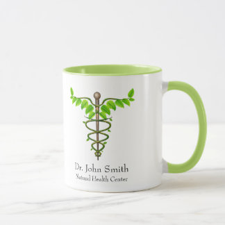 Holistische Alternative Medical Caduceus Green Blä Tasse
