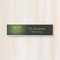 Holistische Alternative Medical Caduceus Green Blä