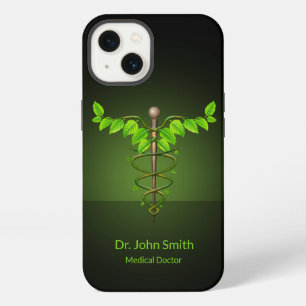 Holistische alternative medizinische Kaduzäus grün iPhone Hülle