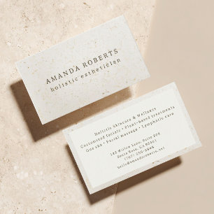Holistische Esthetikerin Natürliches Beige Beauty Visitenkarte