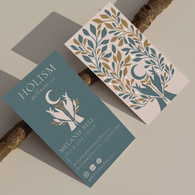 Holistische Gesundheit & Wellness-Heilung Hände Ce Visitenkarte (Holistic Health & Wellness Healing Hands Celestial Business Card)