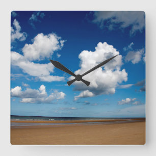 Holkham Beach Norfolk England Poster Quadratische Wanduhr