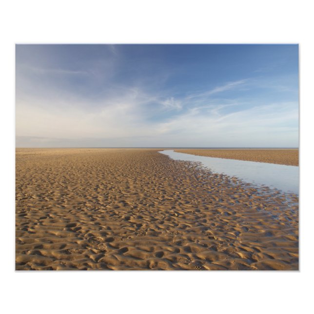 Holkham Beach Norfolk Minimalist Coastal Landscape Fotodruck (Vorne)