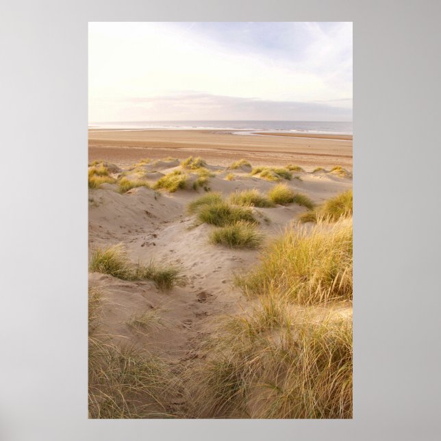 Holkham Beach Sand Dunes, Norfolk Coast Poster (Vorne)