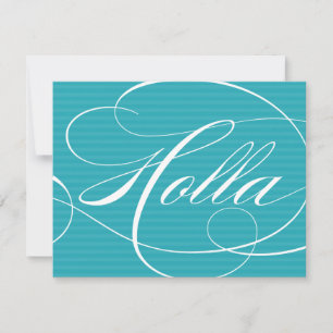 HOLLA BLAU SCRIPT NOTIZKARTEN MITTEILUNGSKARTE