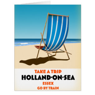 Holland am Meer Essex im Vintage-Stil Reiseplakat