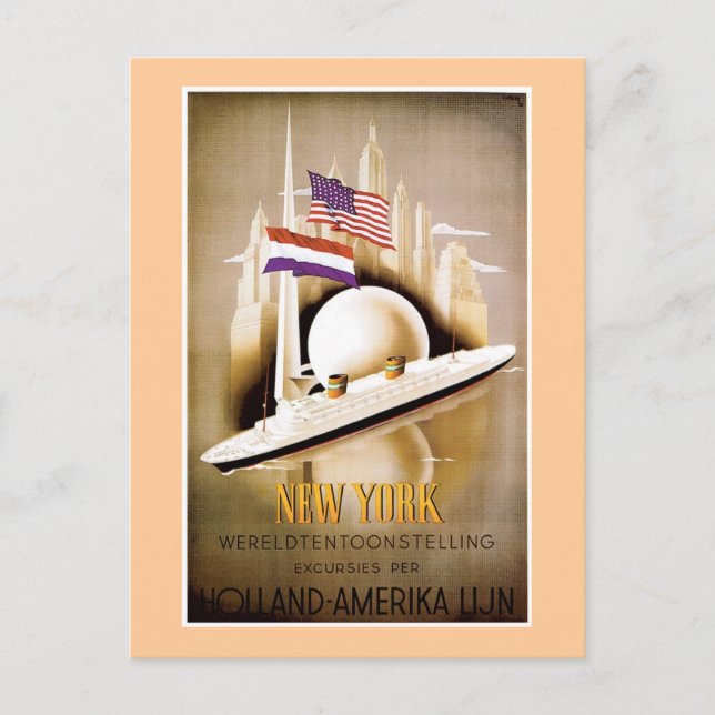 Holland America Line New York Postkarte (Vorderseite)