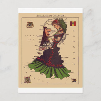 Holland & Belgien Postkarte