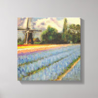 Holland Blume Landschaftsbild Malerei Triptych 2 v