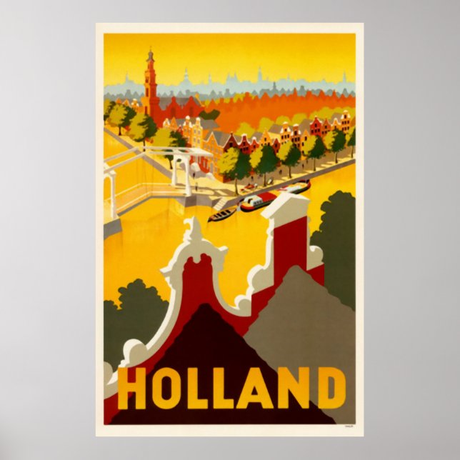 Holland Canal | Vintage Travel Poster (Vorne)