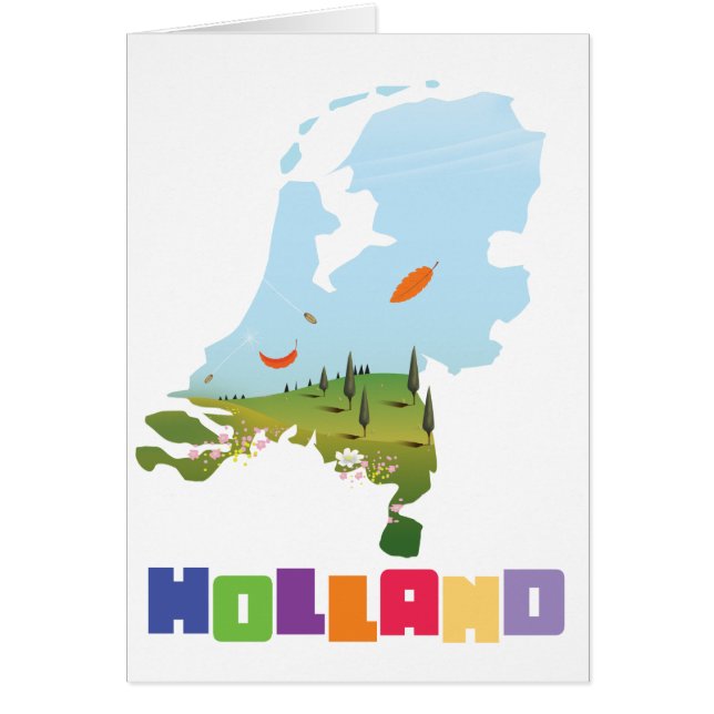 Holland Cartoon Karte (Vorne)