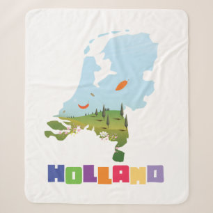 Holland Cartoon Karte Sherpadecke