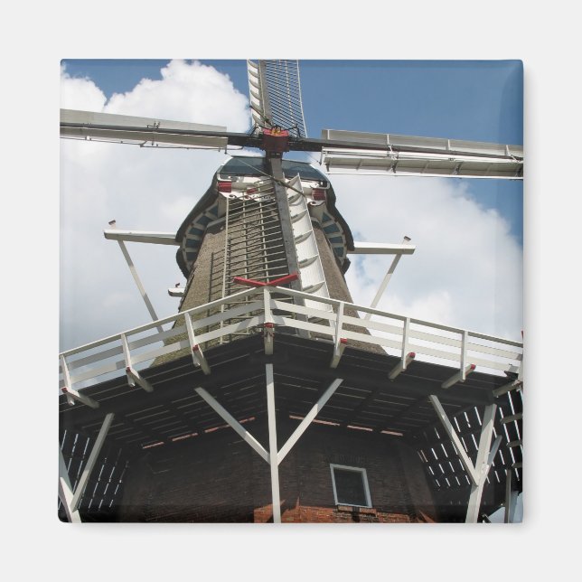Holland Dutch Windmill Kühlschrankmagnet Square (Vorne)
