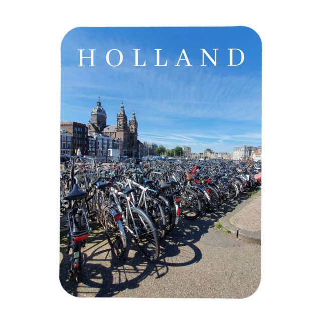 Holland Fahrradparkplatz Kühlschrankmagnet Magnet (Vertikal)