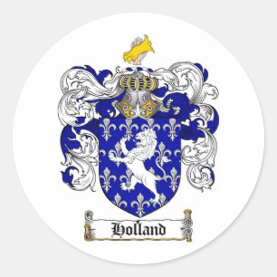 HOLLAND-FAMILIENWAPPEN - HOLLAND-WAPPEN RUNDER AUFKLEBER