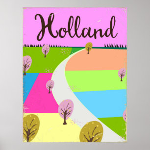 Holland Felder Reiseplakat Poster