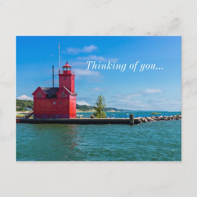 Holland Harbour Lighthouse Denken Sie an Sie Postk Postkarte (Vorderseite)