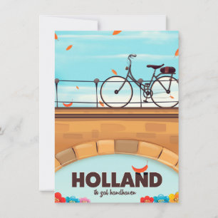 Holland "Ik zal handhaven" Fahrradverleih-Poster. Einladung