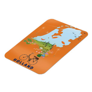 Holland Karte Reiseplakat Magnet