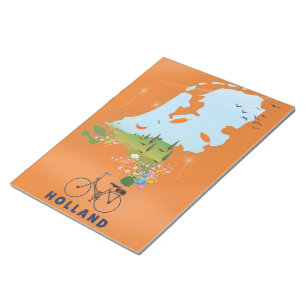 Holland Karte Reiseplakat Notizblock