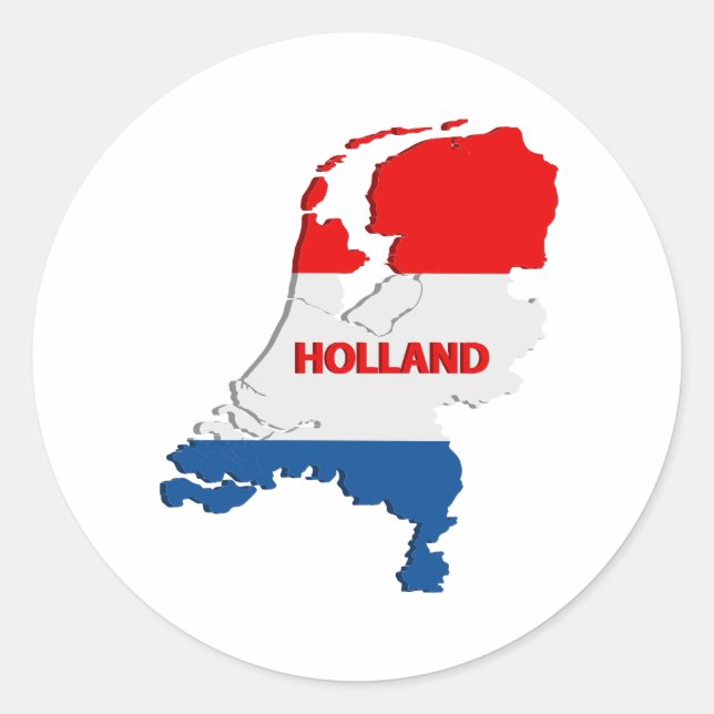 Holland Kartenflaschenöffner Runder Aufkleber (Vorderseite)