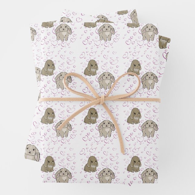 Holland lop bunnies  geschenkpapier set (Beispiel)