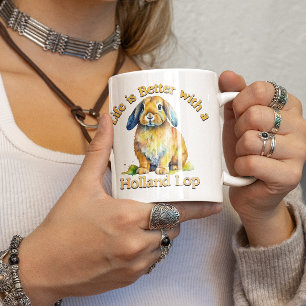 Holland Lop Bunny Owner Kaffeeliebhaber Geschenk Kaffeetasse
