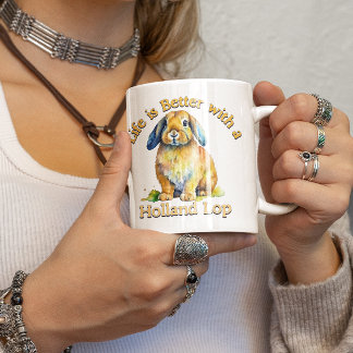 Holland Lop Bunny Owner Kaffeeliebhaber Geschenk Kaffeetasse