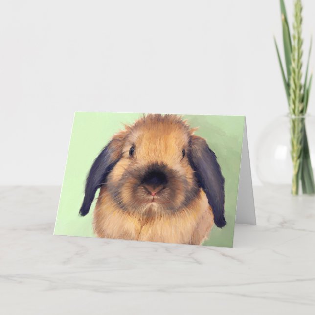 Holland Lop Feiertagskarte (Vorderseite)