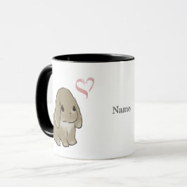 Holland lop with heart tasse