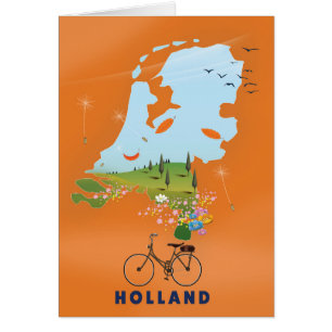 Holland Map Reiseplakat