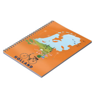 Holland Map Reiseplakat Notizblock