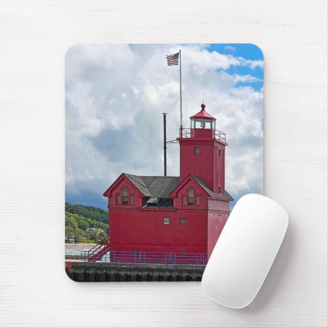 Holland Michigan Big Red Lighthouse Mousepad (Mit Mouse)