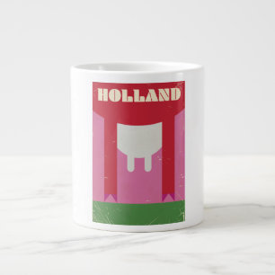 Holland Milchkuh Vintage-Reiseposter Jumbo-Tasse