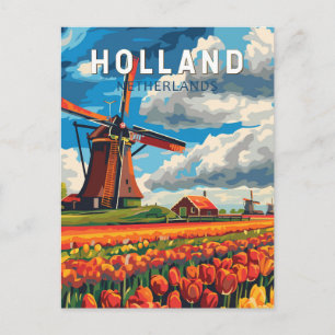 Holland Niederlande Reise Kunst Vintage Postkarte