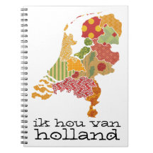 Holland Province Map Bohemisch Patchwork Style