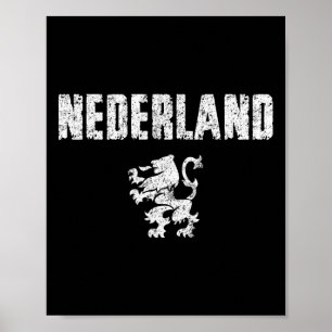 Holland-Shirt Retro Niederlande Dutch Footll Nerth Poster